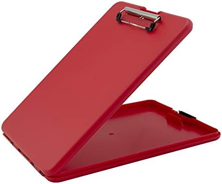 Saunders SlimMate Storage Clipboard, Slim Plastic, Letter Size, Red