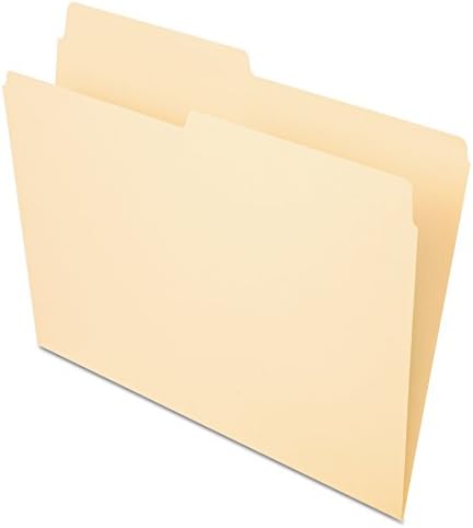 Pendaflex File Folders, Letter Size, Manila, 1/2 Cut, 100/BX (752 1/2), Letter