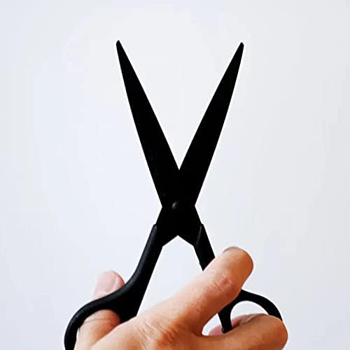 ALLEX Black Scissors All Purpose Sharp Japanese Stainless Steel Blade
