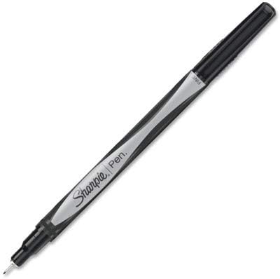 Sharpie Felt Tip Pens, Fine Point (0.4mm), Felt Tip Markers, Black, 12 Count - Journaling