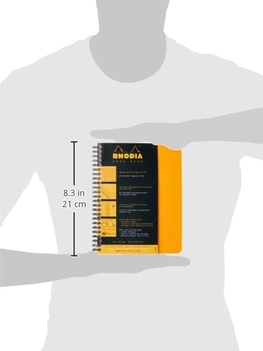 Rhodia 193428C - Spiral Notebook (Full Binding) Notebook Orange - A5+ - Small Squares