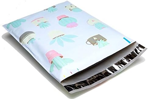 Designer Poly Mailers 10x13 : Cactus Mix ~ Flowering Cactus, Succulent
