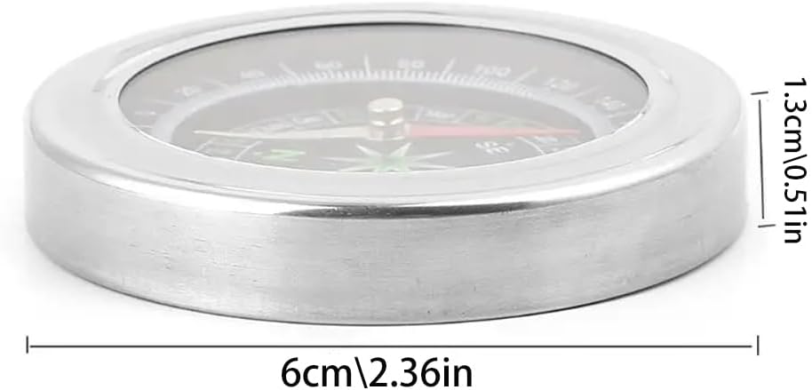 6pcs Orienteering Compass, Aluminum Alloy, Waterproof, Map Compass, Outdoor, Hiking