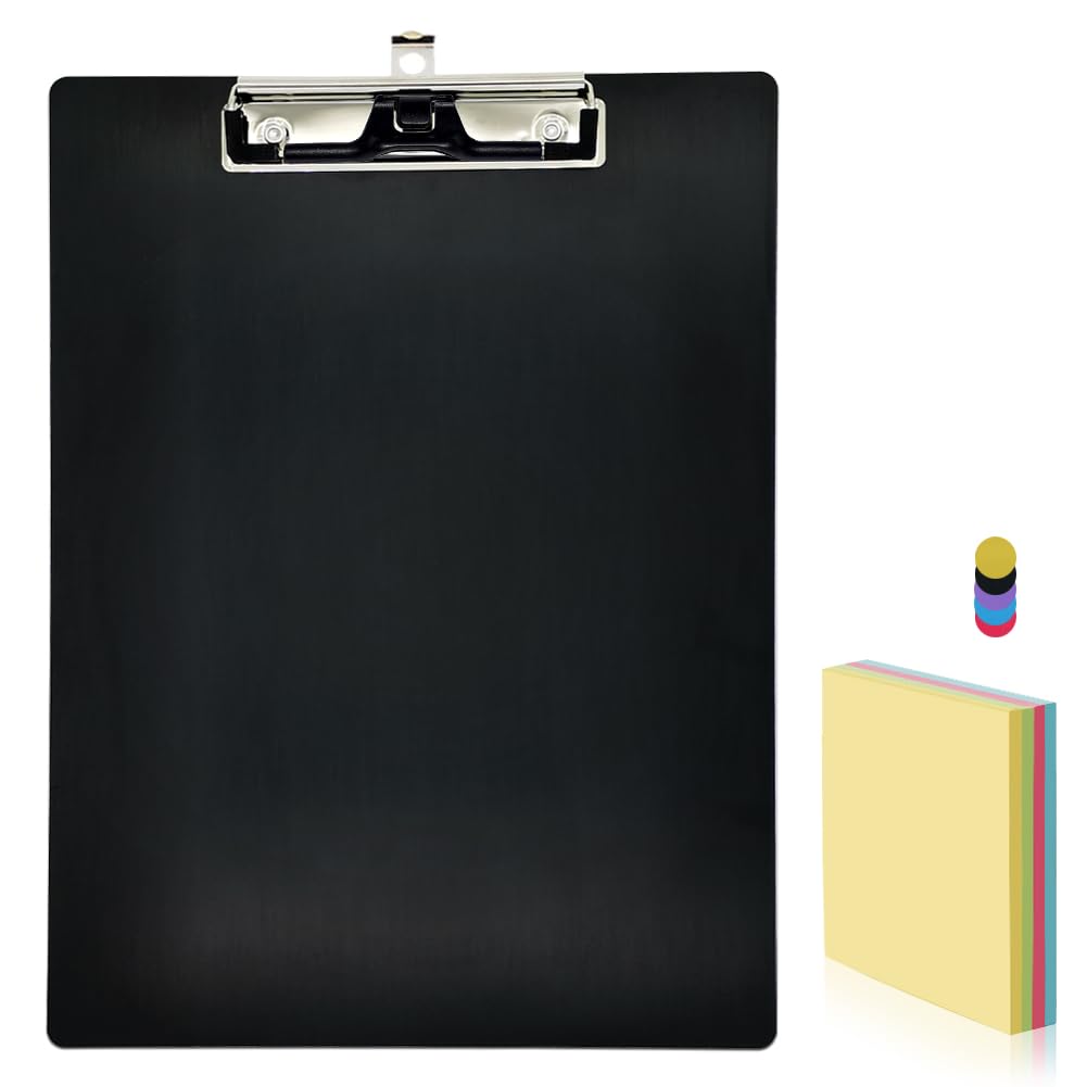 Aluminum Metal A4 Clipboard Hangable Letter Message Clip Board Pen Holder