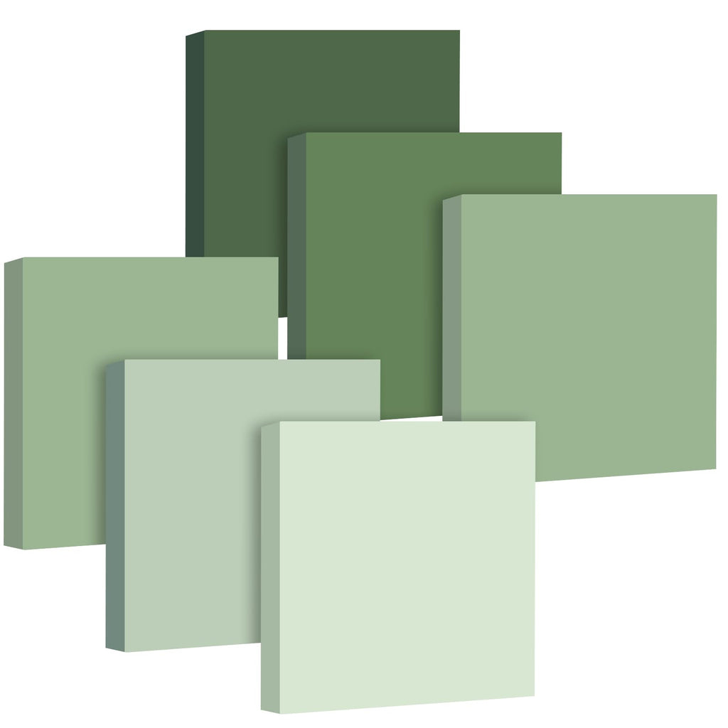 12 Pcs 24 Pcs Sage Green Sticky Notes 3 x 3 Inches, No Lined