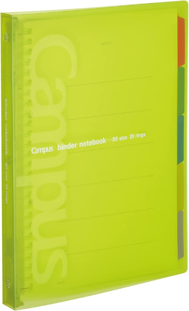 Kokuyo Campus Slide Binder with 5 Tab Dividers, Middle Type, B5, 26 Holes