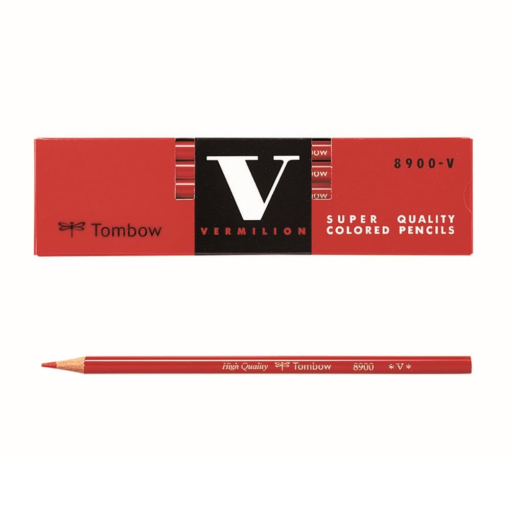 Tombow 8900-VP 8900 VP Red Blue Pencils, Round Shaft, Red Indigo, 1 Dozen