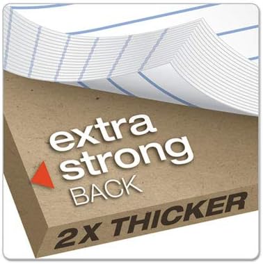 Ampad 20345 Double Sheets Pad, Law Rule, 8 1/2 x 11 3/4, White, 100 Sheets