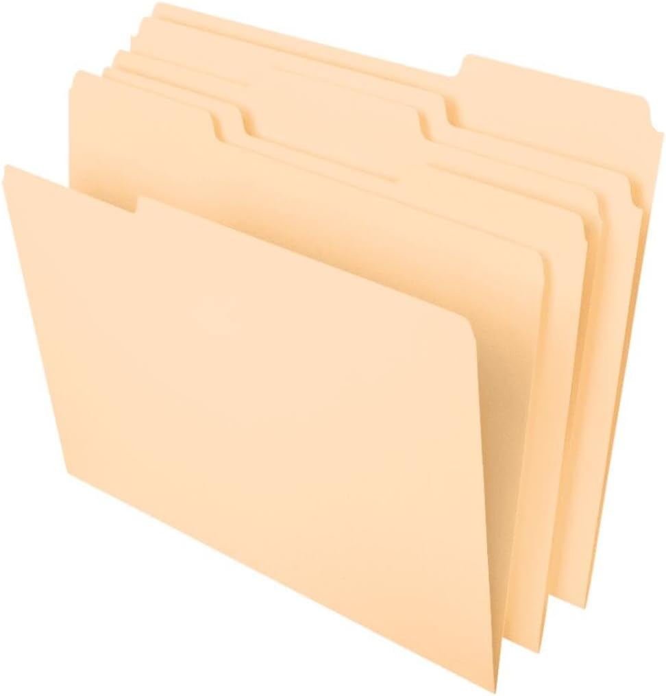 Pendaflex File Folders, 100 Pack, Durable Manila Folders, Letter Size (8.5" x 11")