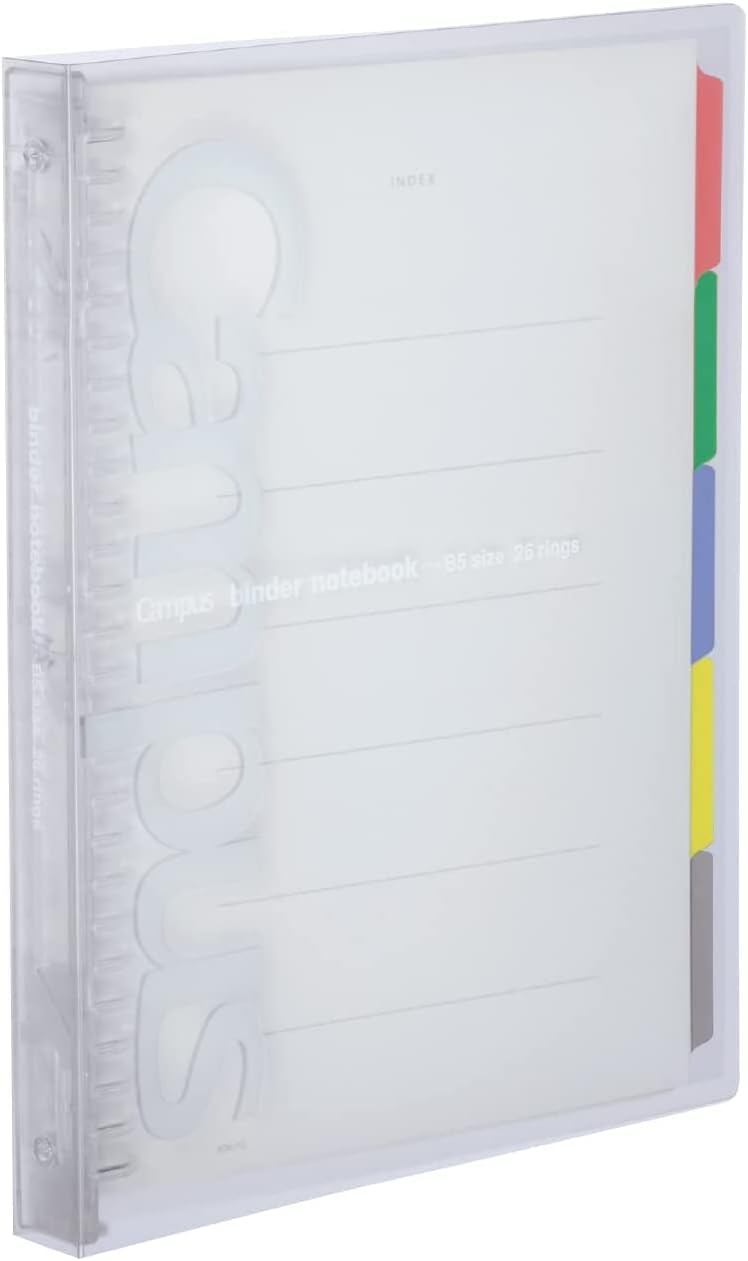 Kokuyo Campus Slide Binder with 5 Tab Dividers, Middle Type, B5, 26 Holes