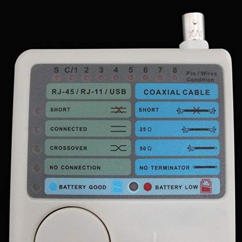 4 in 1 Network Cable Tester Multi Functional for RJ11 RJ45 USB BNC LAN Cable Wire Tester