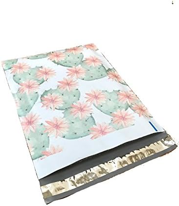 Designer Poly Mailers 10x13 : Cactus Mix ~ Flowering Cactus, Succulent