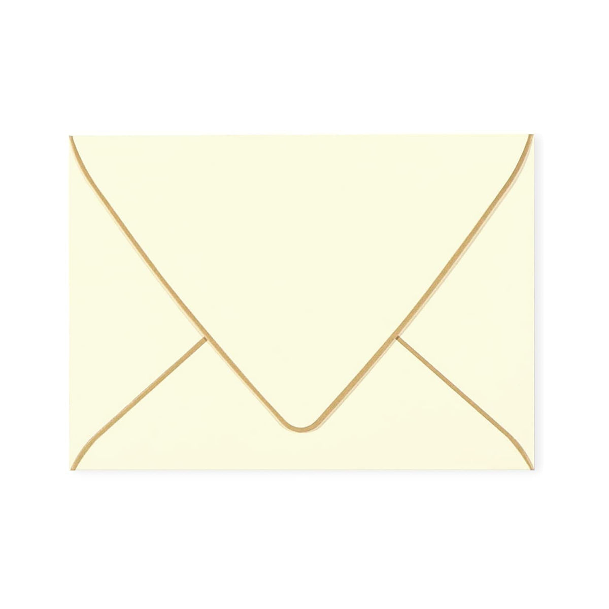 A6 Green Envelopes With Gold Border 4 x 6 - V flap, Quick Self Seal