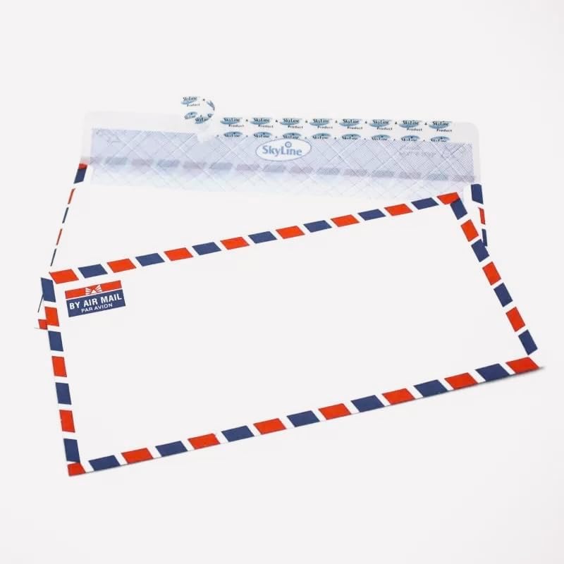 50 Pcs Airmail Envelopes with Commercial Flap, 4.5 x 8.9 Inches