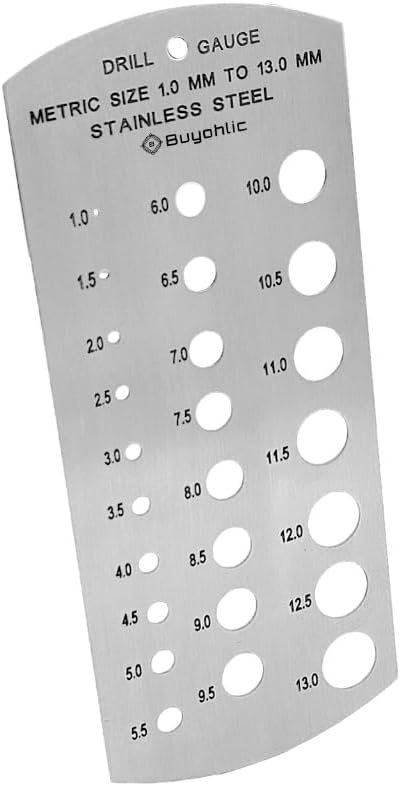 Drill Gauge Metric Standard- Range 1-13 mm
