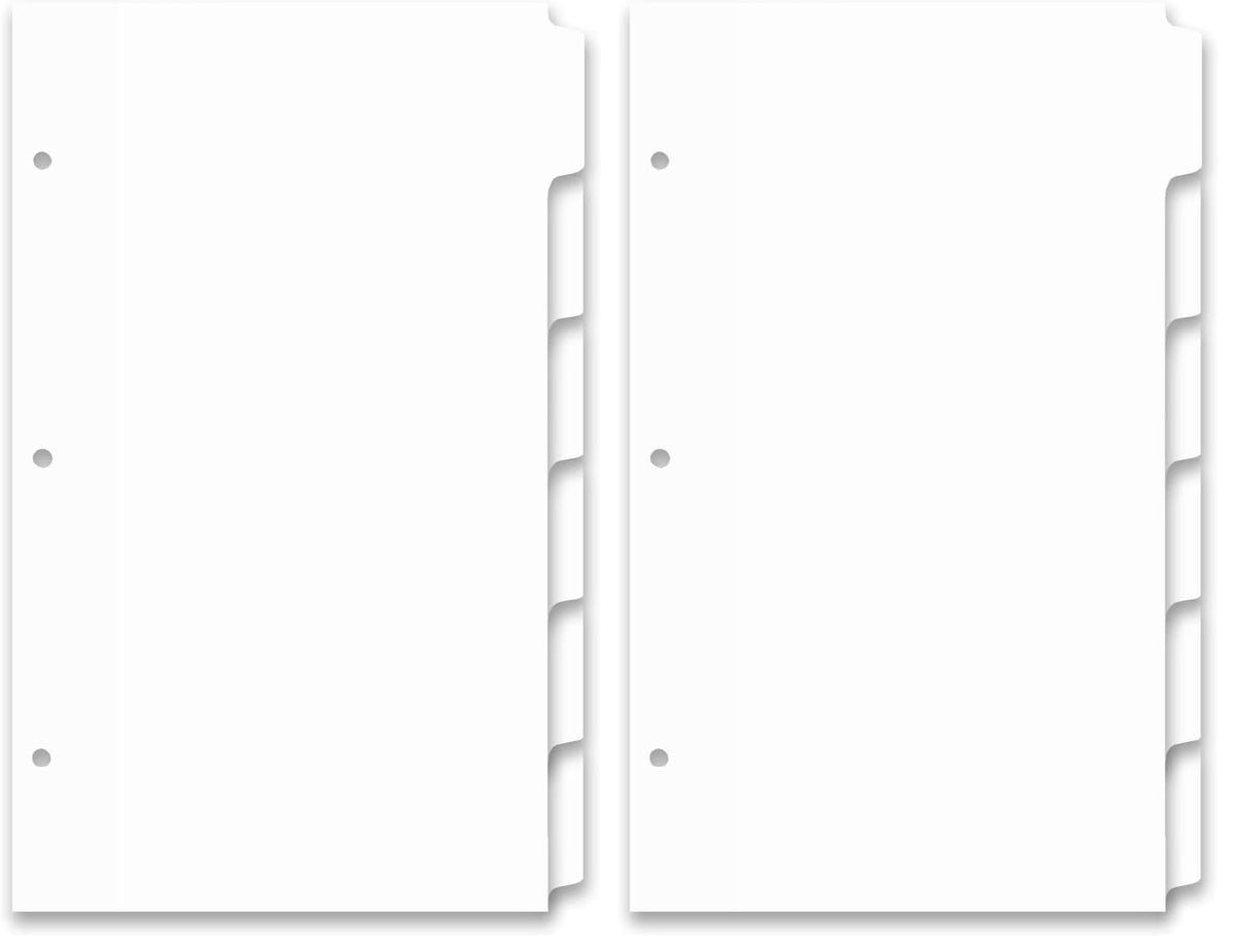 14x8.5 6 Tabbed White Dividers
