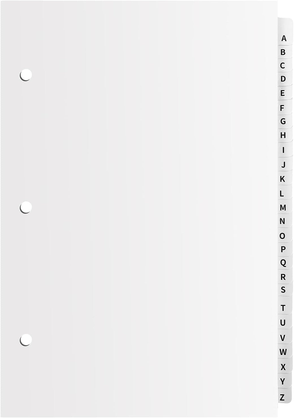 Sayglossy A - Z Tab Alphabet Dividers 3 Ring Binder Organizer