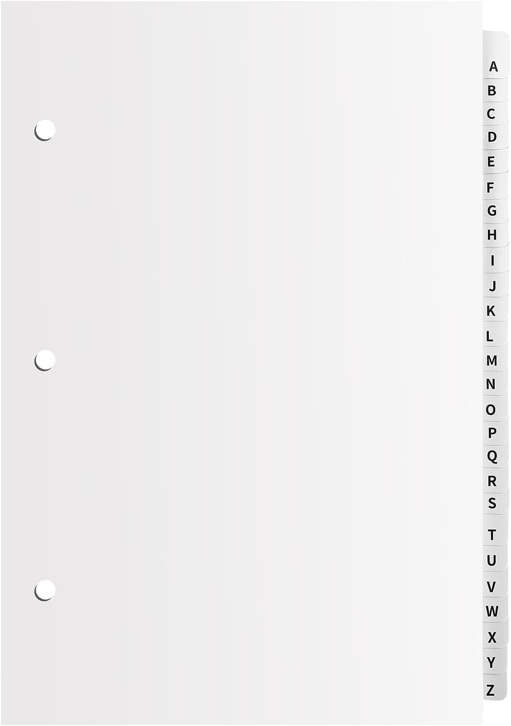 Sayglossy A - Z Tab Alphabet Dividers 3 Ring Binder Organizer