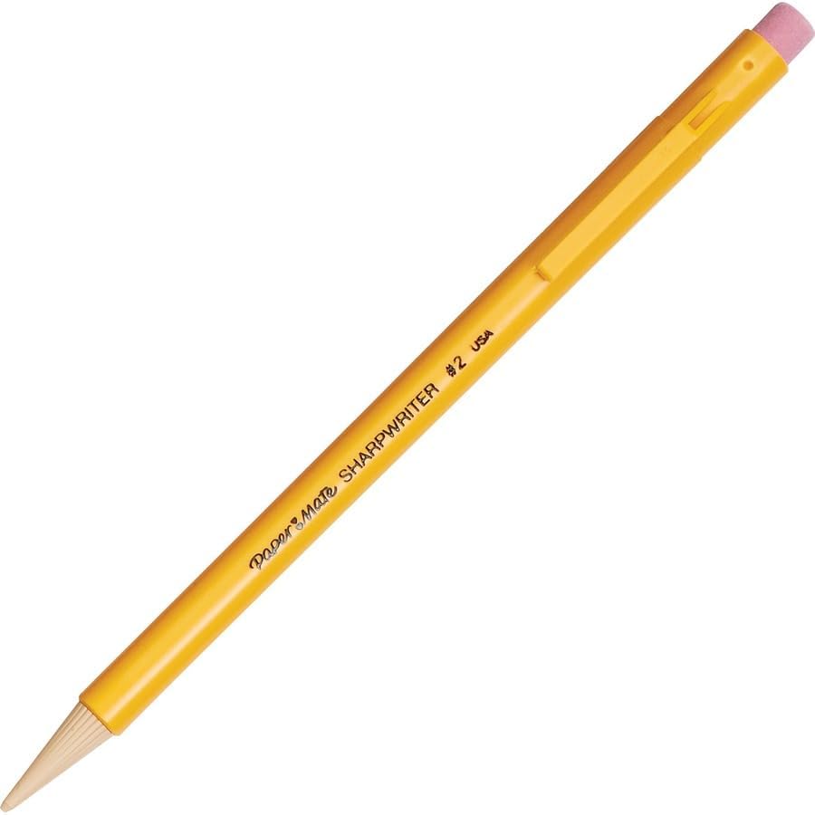 Paper Mate SharpWriter Mechanical Pencils, 0.7 mm #2 Pencil Lead, Yellow