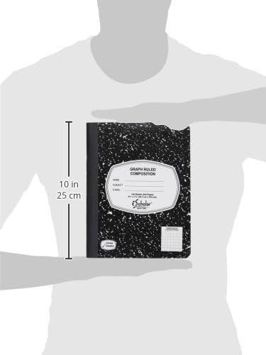 iScholar Composition Book, 100 Sheets, 5 x 5 Graph Ruled, 9.75 x 7.5-Inches