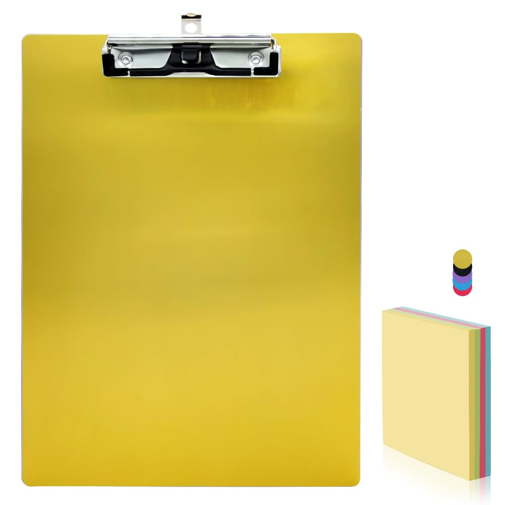 Aluminum Metal A4 Clipboard Hangable Letter Message Clip Board Pen Holder