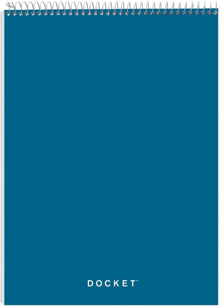 TOPS Docket Quadrille Pad, Wire Bound, 8-1/2 x 11-3/4 Inches, Quad Rule (4 x 4)