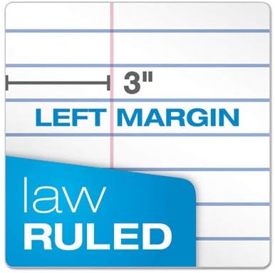 Ampad 20345 Double Sheets Pad, Law Rule, 8 1/2 x 11 3/4, White, 100 Sheets