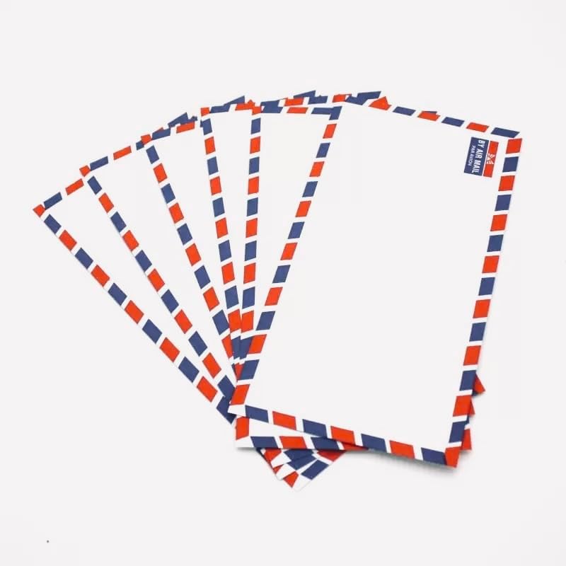 50 Pcs Airmail Envelopes with Commercial Flap, 4.5 x 8.9 Inches