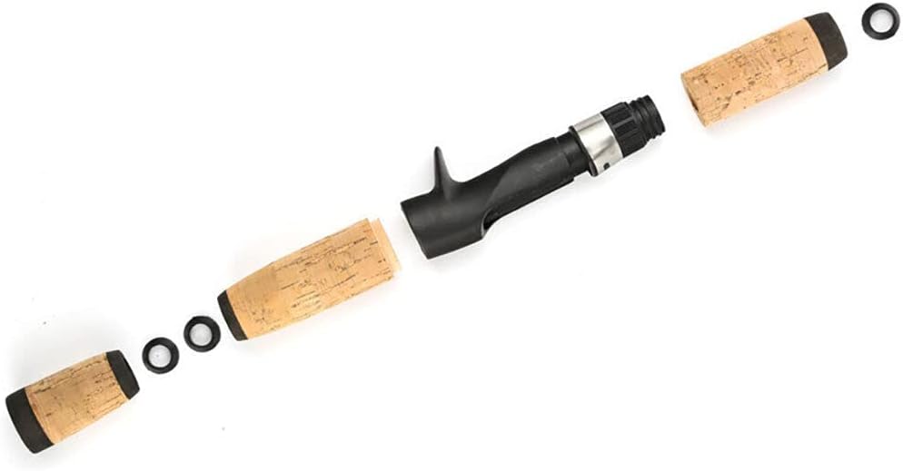TEAMWILL 1 Set Composite Cork Spinning Fishing Rod Handle Split Handle Grips Replacement