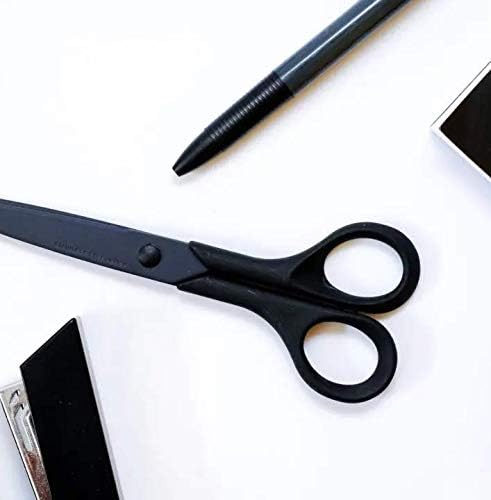 ALLEX Black Scissors All Purpose Sharp Japanese Stainless Steel Blade