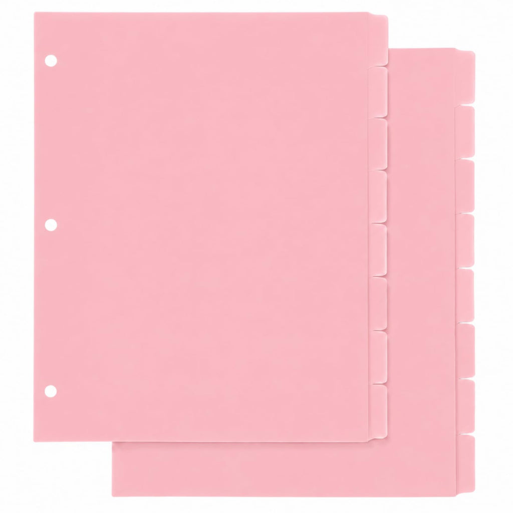 2 Set 8 Tab Brown Binder Dividers for 3 Ring Binder, Letter Size 8.5 x 11 Inch