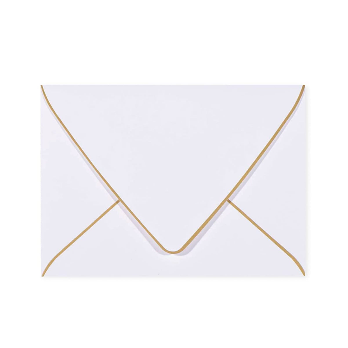 A6 Green Envelopes With Gold Border 4 x 6 - V flap, Quick Self Seal