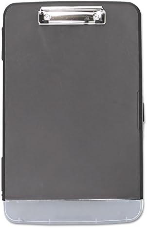 Universal Plastic Storage Clipboard with Pen Compartment, 0.5" Clip Capacity, Letter Size