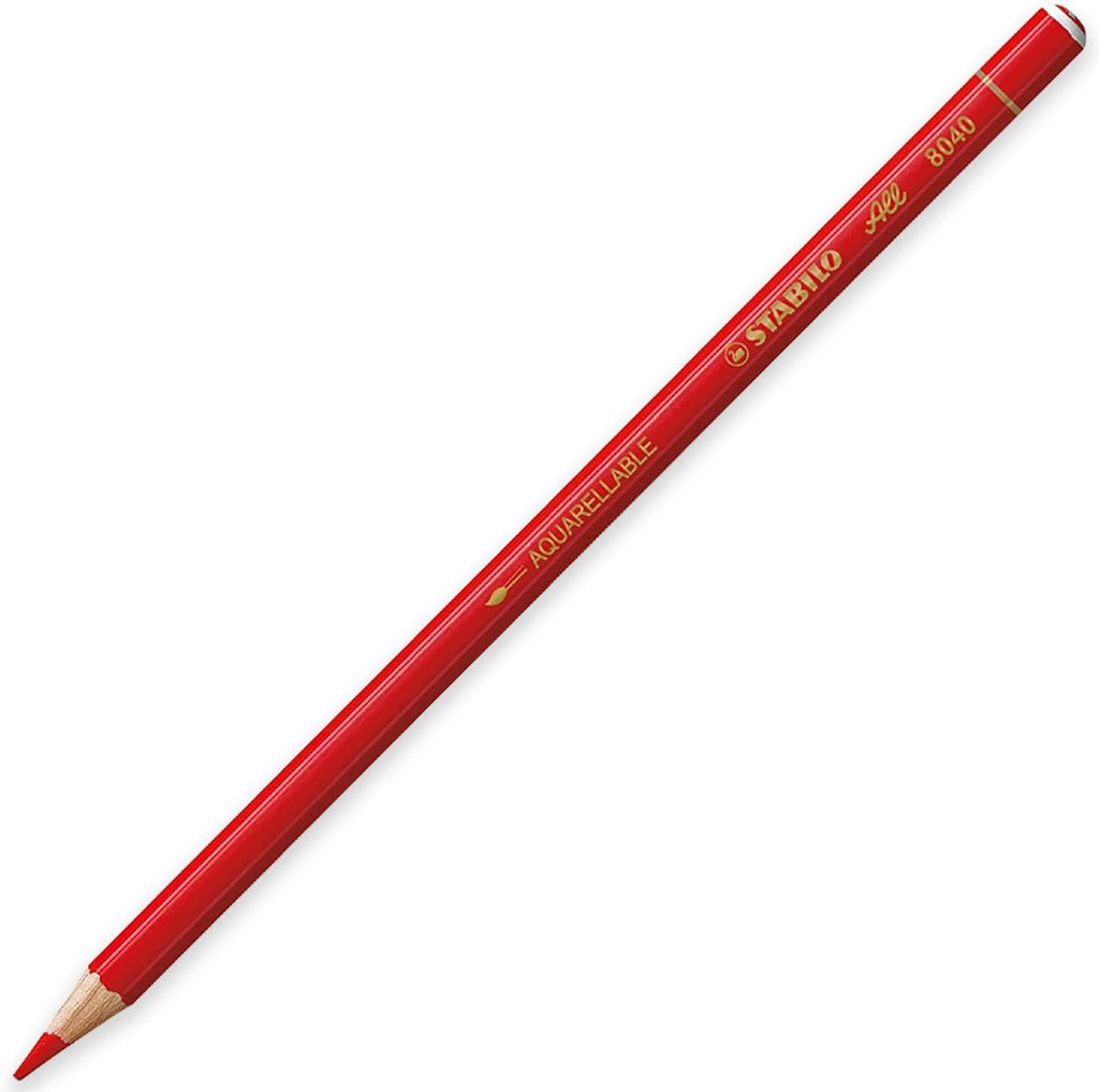 STABILO All Watercolour Effect Pencil Pack of 3 Pencils (Red)