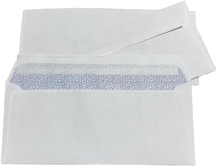 200 - Pack #10 Security Envelopes Self Seal Envelopes 4-1/8" x 9-1/2"