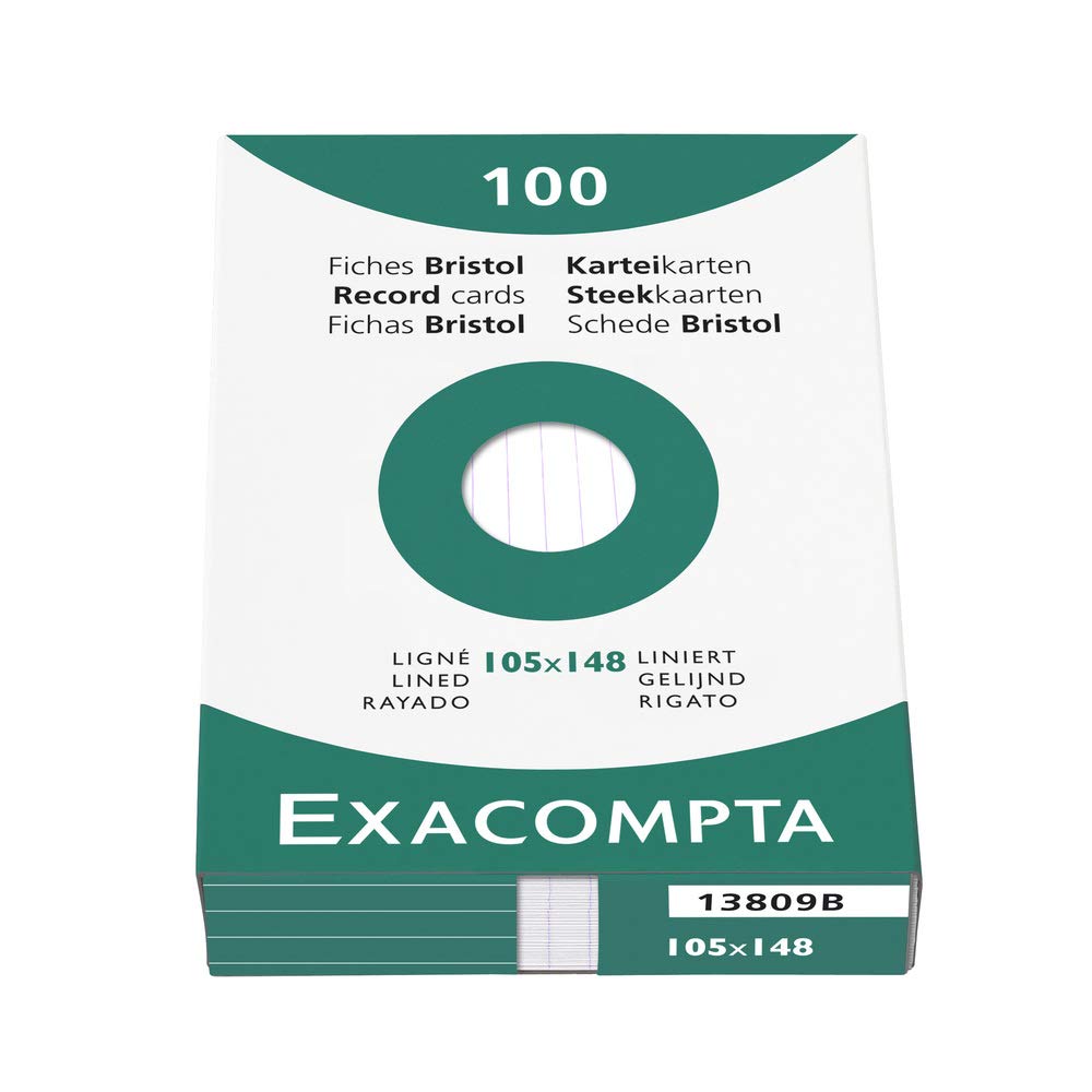 Exacompta Index Cards 3X5 Inch 100Pk