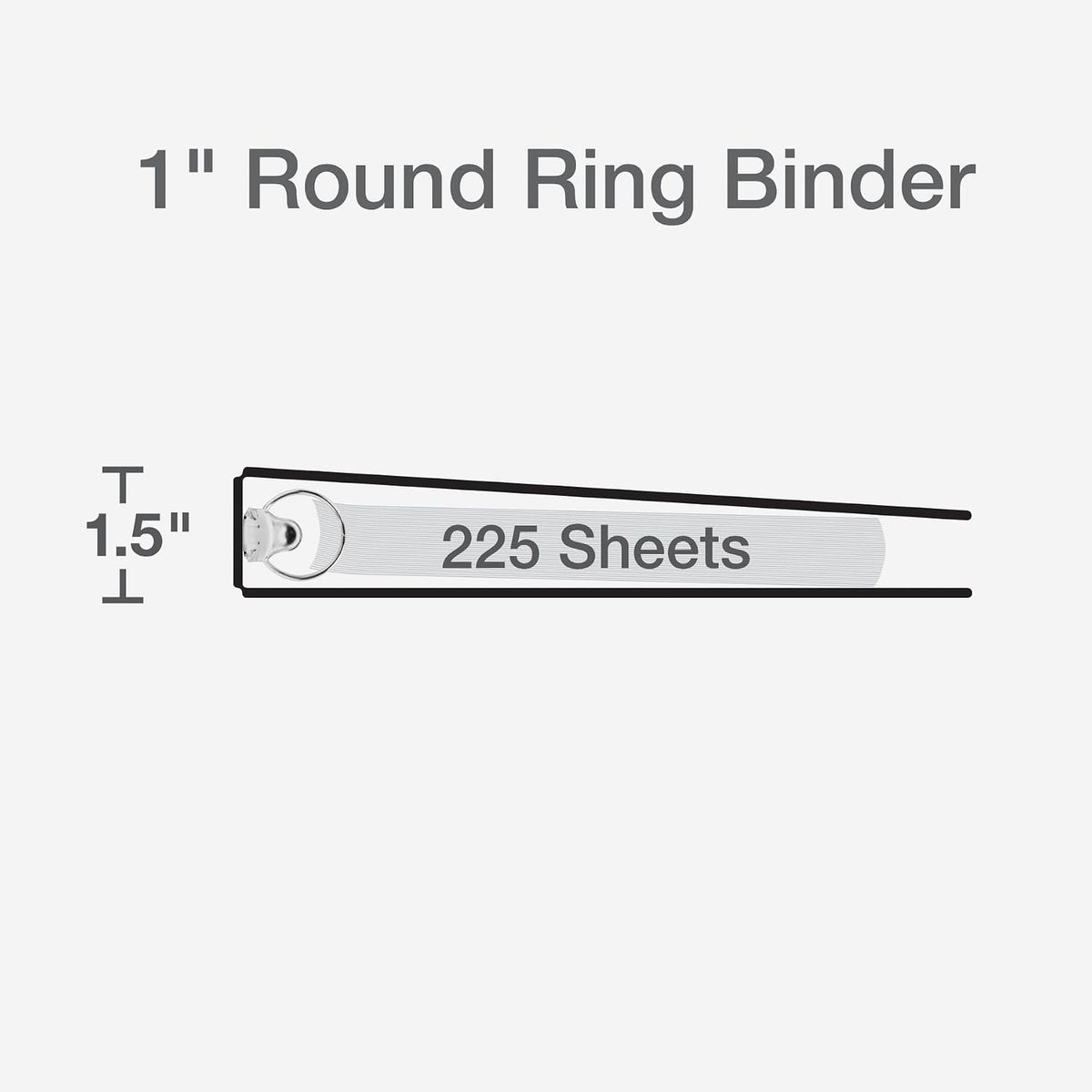 Cardinal 3 Ring Binders, Binders for School and Office, Durable 1 Inch, Round Rings