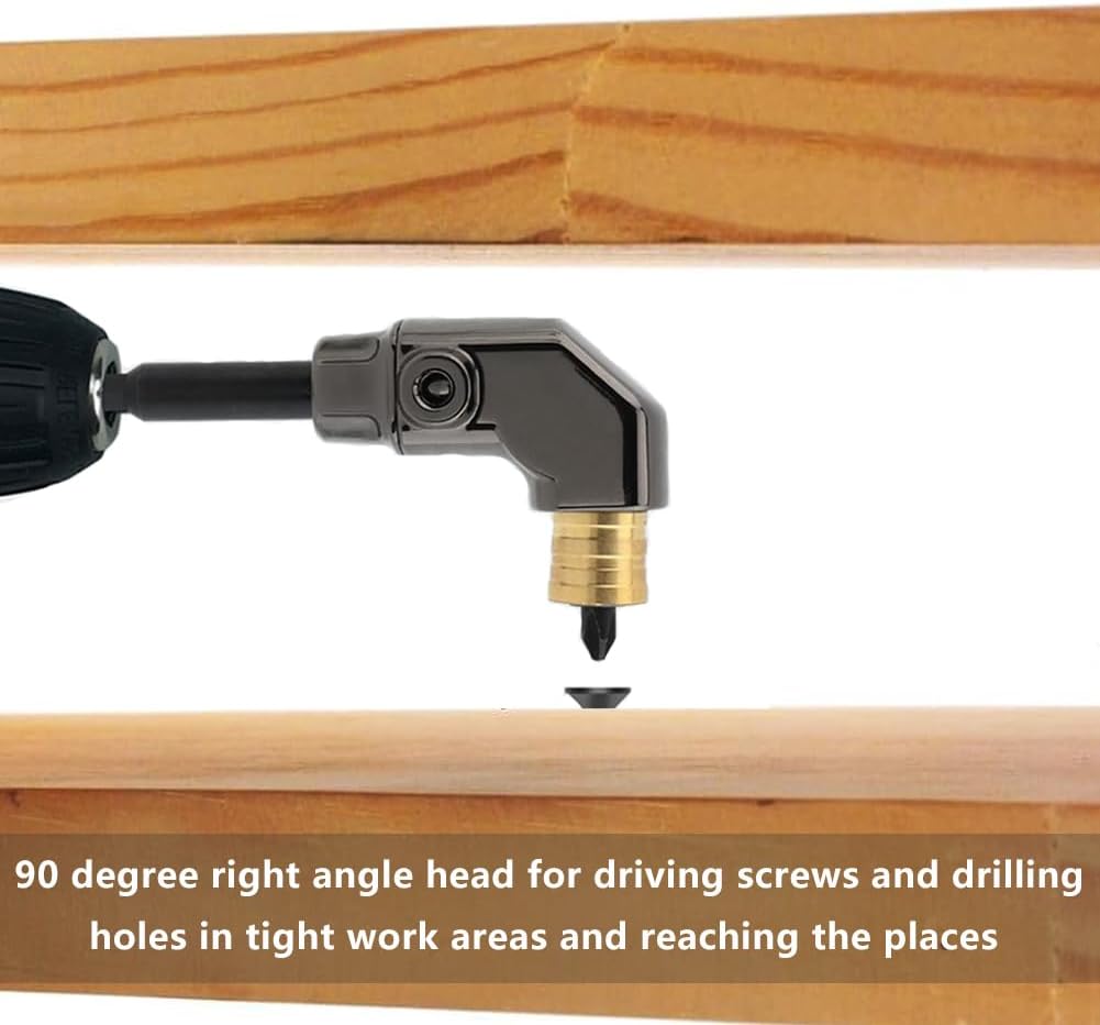 90 Degree Right Angle Drill Adapter Quick Change Screwdriver Attachment