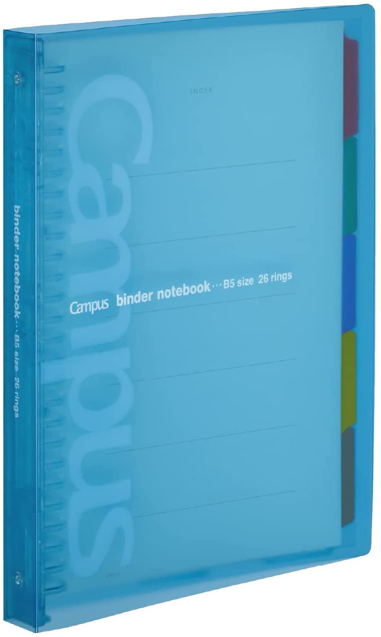 Kokuyo Campus Slide Binder with 5 Tab Dividers, Middle Type, B5, 26 Holes