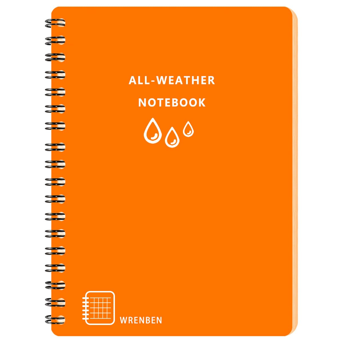 Large Fully Waterproof Side Spiral Notebook 8.5" x 11" with Stone Paper and Hard Cover