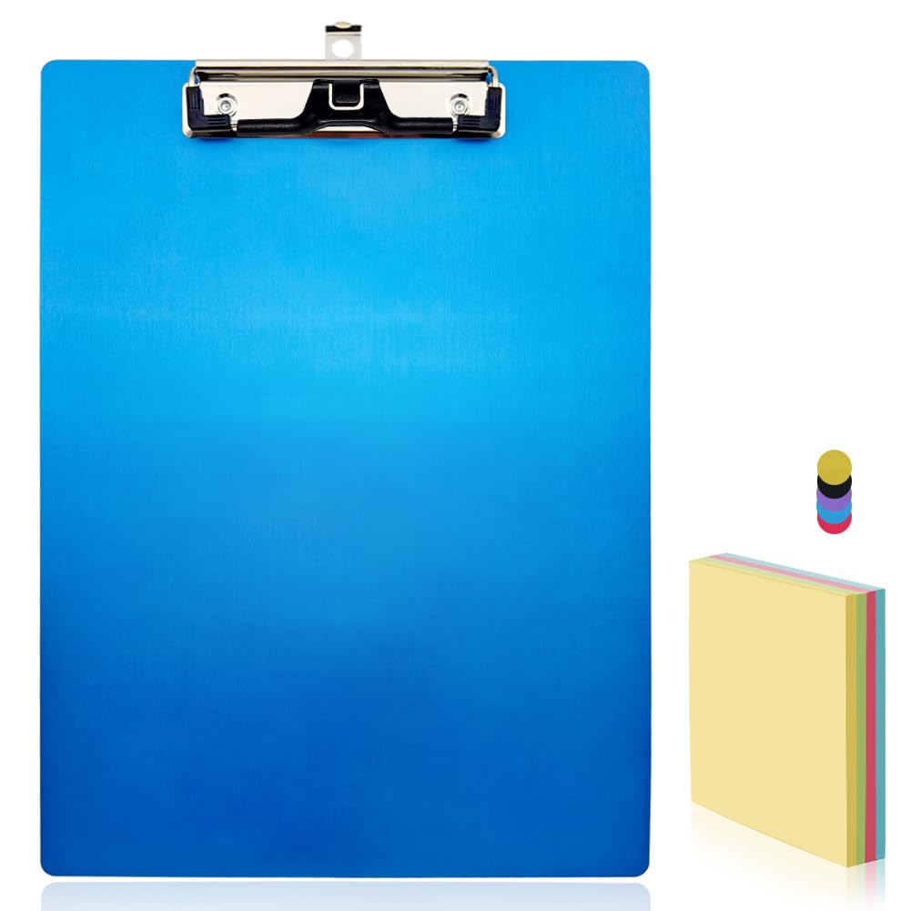 Aluminum Metal A4 Clipboard Hangable Letter Message Clip Board Pen Holder