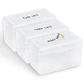 H4D Index Card Holder 3x5, Index Card Box Organizer, 3 Pack, Pastel Colors