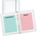 SHANGRLA Large 5x8 and 5x7 Index Card Binder Holder, 90 Pocket Capacity