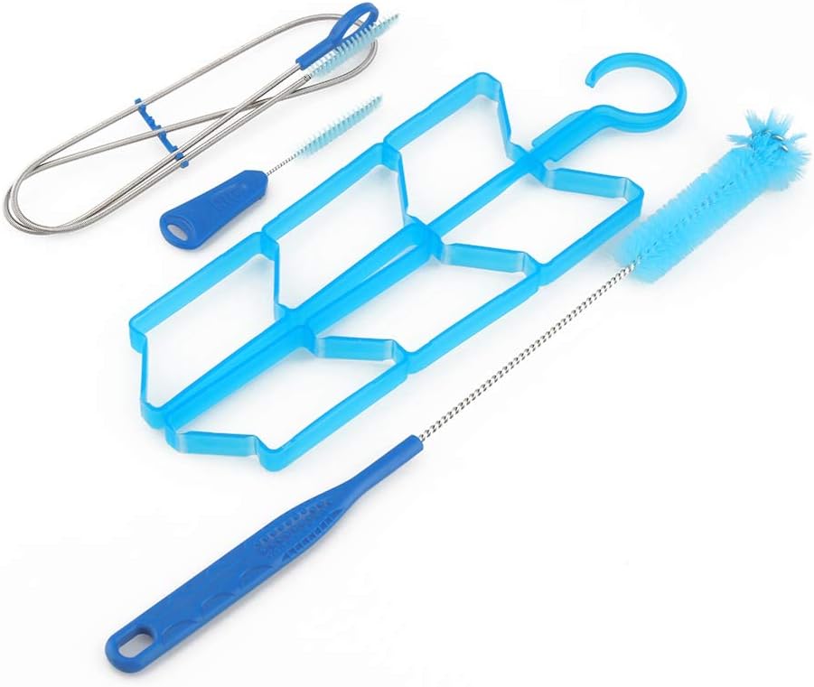4-in-1 Hydration Bladder Cleaning Kit with Wire Brushes Folding Drying Rack