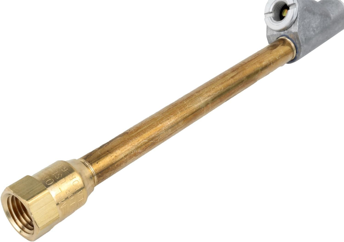 Straight Foot Dual Head Air Chuck Tire Pressue Guage, 1/4" FNPT, 150 PSI, Truck