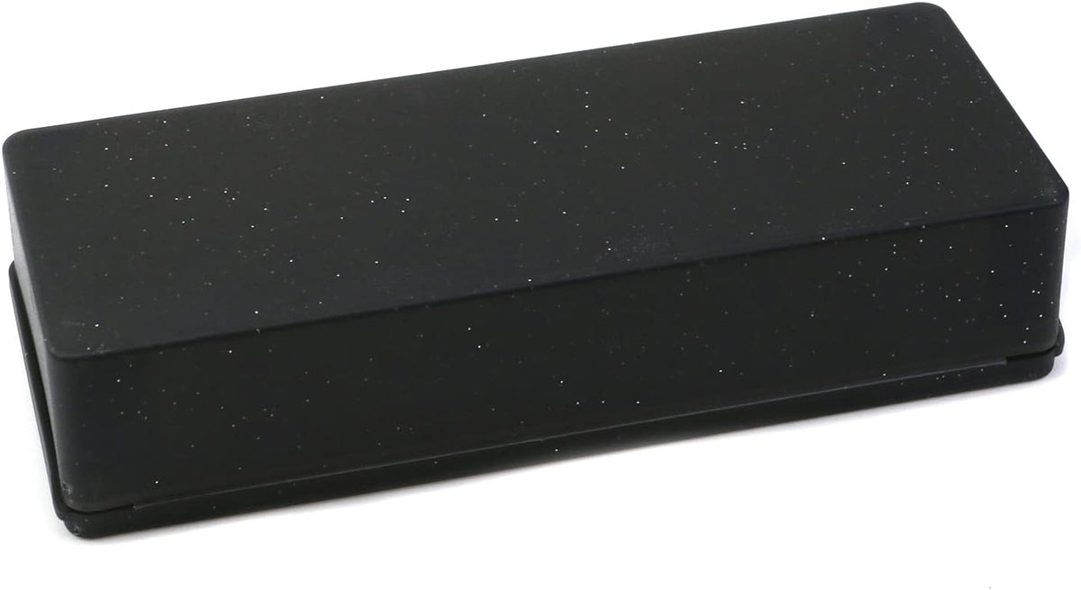 2PCS Large Capacity Pencil Box Plastic Pencil Case (Frosted Black)