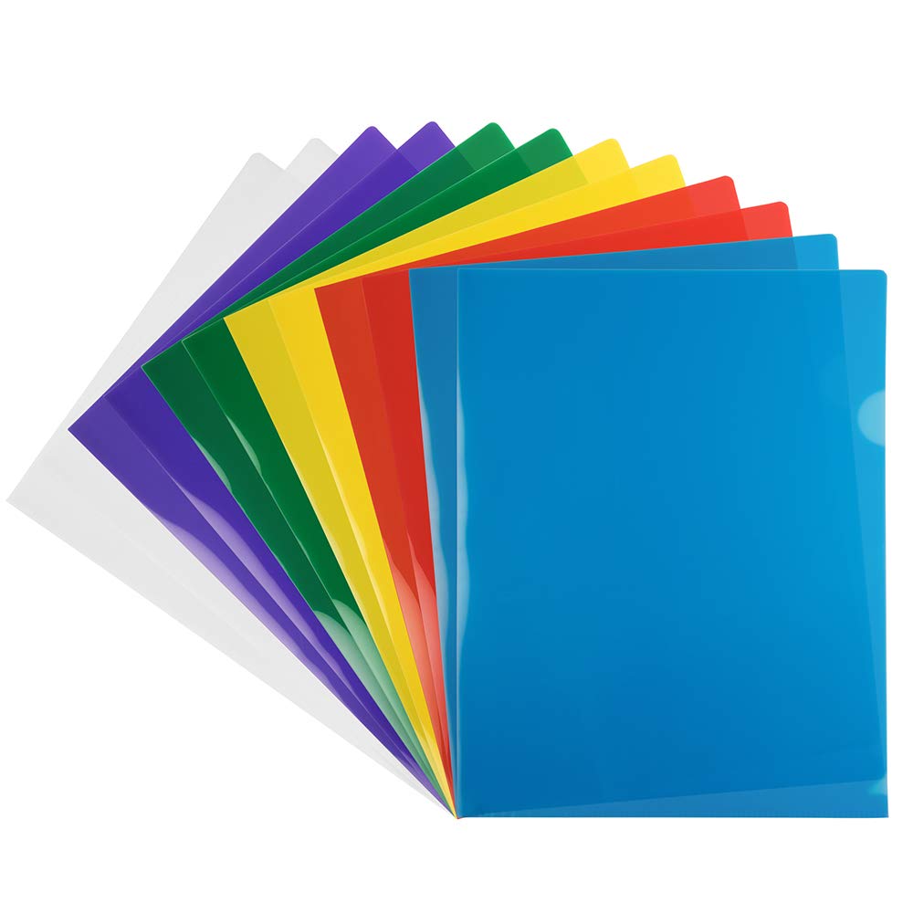 JAM PAPER Plastic Sleeves - Letter Sized - 9 x 11 1/2 - Clear Project Pockets - 12 Page