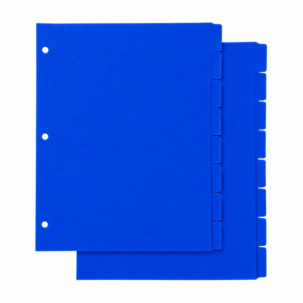 2 Set 8 Tab Brown Binder Dividers for 3 Ring Binder, Letter Size 8.5 x 11 Inch