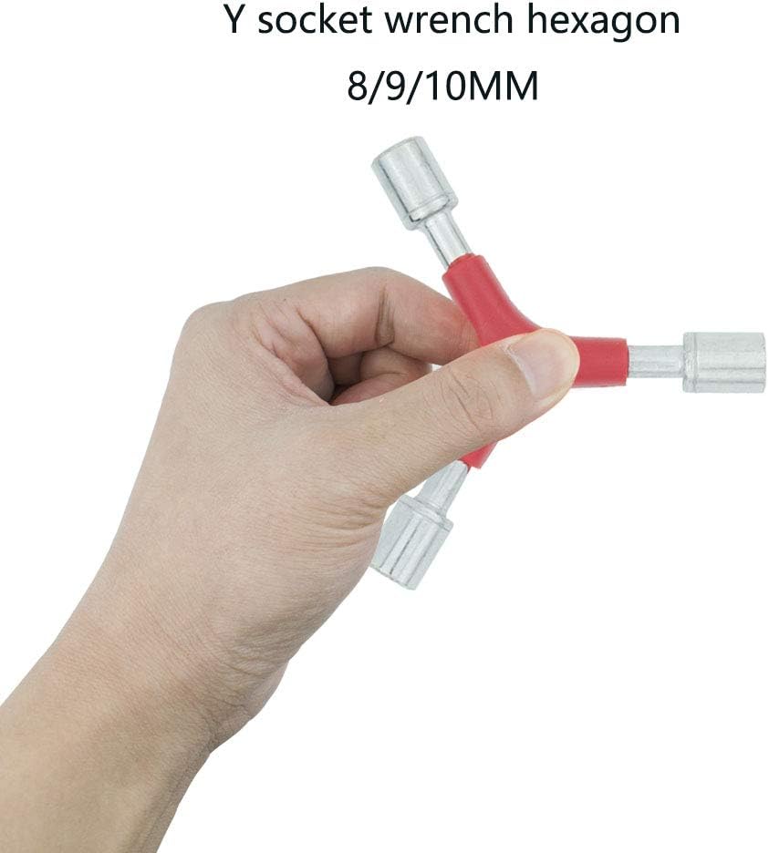 YOUMI Bicycle Wrench Tool, Y-Shaped External Three-Way Hexagon 2.5/3/4/MM 5/6/8MM