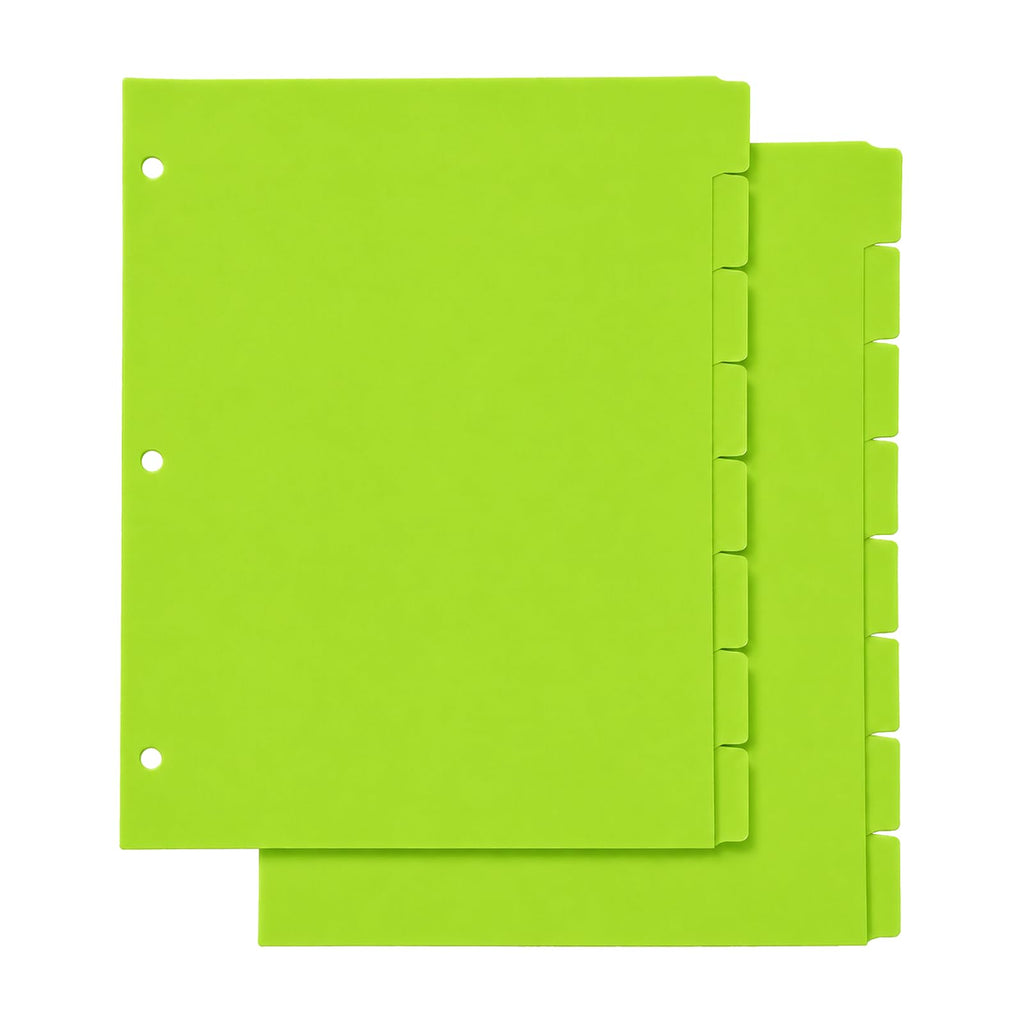 2 Set 8 Tab Brown Binder Dividers for 3 Ring Binder, Letter Size 8.5 x 11 Inch